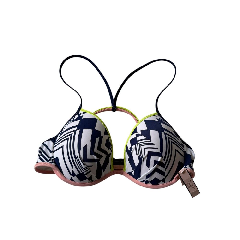NWT Victoria's Secret The Fabulous Swim Top Size 34C Push Up Padding Bikini